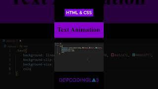 Text animation with HTML& CSS