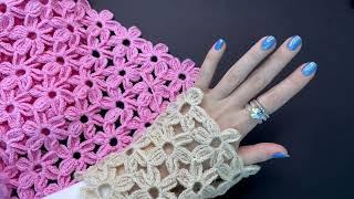 Crochet flower stitch tutorial. Part 1 