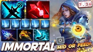 Crystal Maiden Ownage - Mid or Feed - Dota 2 Pro Gameplay [Watch & Learn]