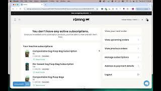 How to reactivate your poop bag subscription on rōmng