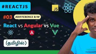 #03 - React vs Angular vs Vue | Core Difference - (தமிழில்) (Tamil) | ReactJS in Tamil