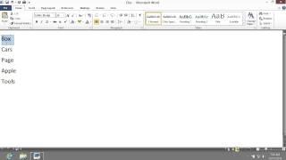 How to Alphabetize Word 2010 document