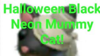 Хэлоуинская Чёрная Неон Мумия Кошка! Halloween Black Neon Mummy Cat!Адопт ми