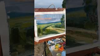 Типичный сельский пейзаж. #творчество #painting #живопись #пленэр #живописьмаслом