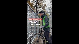 Anwohner bremsen Radfahrer mit Zaun aus