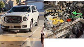 Thermostat & Coolant temperature sensor replacement: Yukon, Tahoe, Sierra, Silverado, Escalade GM