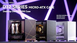 JONSBO D32 STD Micro-ATX PC Case, Mini Desktop Case,  Back-Connect/BTF MB,365mm GPU/240AIO