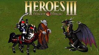 Heroes 3: Fierce battle with a tough Dungeon enemy (300+ Black Dragons) - will we emerge victorious?