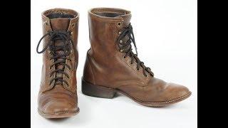 Womens Leather Lace Up Boots