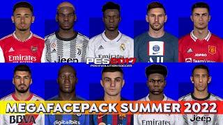 PES 2017 Mega Facepack 2022/23 |  Summer & No Real Eyes