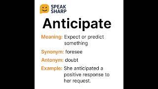  Learn a word a day. Speak smart and sharp!