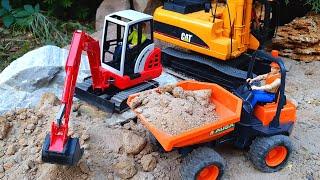 Camion à benne basculante, excavatrice, chargeur sur chantier | Vidéo pour les enfants