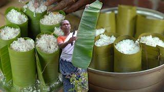 South Indian Banana Leaves Puttu  | Puttu Without Puttu Maker