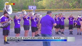 Chesapeake HS Marching Band Plays for 13 News Sept 6, 2024