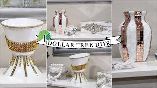 DOLLAR TREE GLAM DIY | EASY DIY BLING HOME DECOR CRAFT IDEAS | FT BEEBEECRAFT