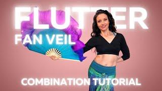 Flutter Fan Veil Combination Tutorial   #bellydance #fanveil