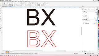 Corel Draw Tutorial - Converting Outline to an object