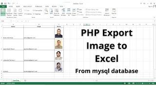 Php Export Image into Excel from database | Hindi