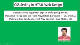 Web Design using CSS Position and Navigation Bar