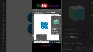 3D LOGO DESIGN 2022 #shorts #illustrator #design #graphicdesign #tzcenter #logo #3dlogodesign