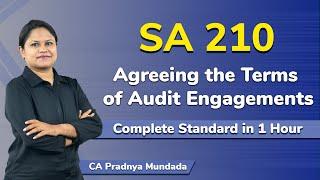 CA Inter |Audit| Full SA 210 Covered | CA Pradnya Mundada