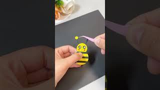 Use cardboard to make a cute little bee ring, simple and fun#handmade#youtubeshorts #100millionviews