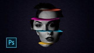 how to create sliced color head - inspired by Magdiel Lopez - Photoshop manipulation tutorials