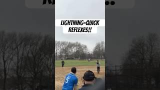 Rookie Phenom Jacob Kassin shows off his lightning quick reflexes on the mound!!￼ #webgem #bksleague