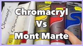 Chromacryl Vs Mont Marte // Acrylic Paint Comparison // Review