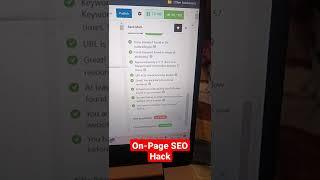 On-Page SEO Hack. #seo #makemoneyonline #blogging