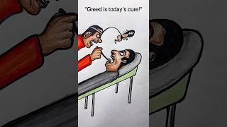 “Psychology of Greed: The Mouth Opens Only When Tempted” #shortsfeed #shorts #art #drawing