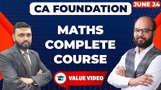 Maths Complete Course CA Foundation June 24 | Free CA Foundation Maths Course | Maths Full Course