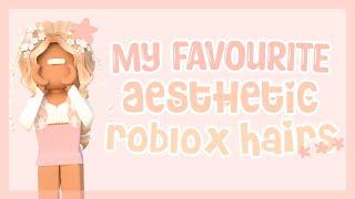 my favourite aesthetic roblox hairs || glowiiq ɞ