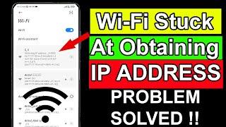 Wi-Fi Stuck at Obtaining IP Address | How to Fix WiFi Stuck At Obtaining IP Address Solved