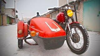 motorcycle Minsk with a Sidecar for drift