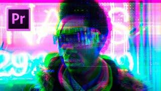 Cyberpunk Glitch Transition Premiere Pro Templates