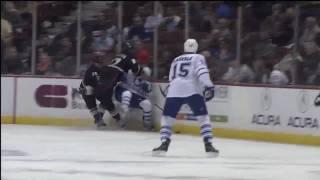 Tomas Kaberle Goal from October 26th 2009 vs Ducks (HD)