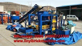 QT4-18 Giantlin machinery automatic paving brick production line in India factory