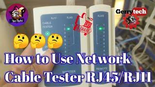 V107) How to Use Network Cable Tester RJ45/RJ11 | Company Tools | Tabuk K.S.A 2022