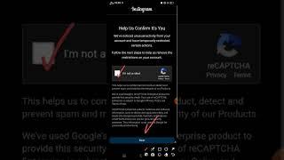Instagram I'm a not robot opinion problem #instagram #shorts