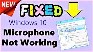 Microphone Not Working Windows 10 \ 8 (FIXED) How to Fix Plugged in Mic in Windows 10 \ 8