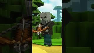 Minecraft Villager VS Pillagers #shorts #minecraft