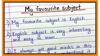 10 lines on my favourite subject in english for students