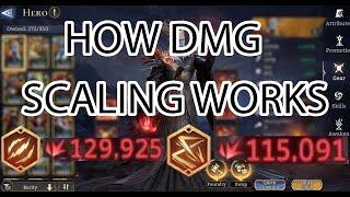 DMG SCALING explaining INCREASE THE DMG OF ALL YOUR HEROES SIMPLE!! Watcher of Realms