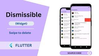 Flutter - Dismissible Widget Tutorial | How to remove an item using dismissible widget in flutter