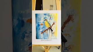 Abstract Bird Acrylic painting | Painting Knife artwork #shorts #viral #abstractart #music #trend