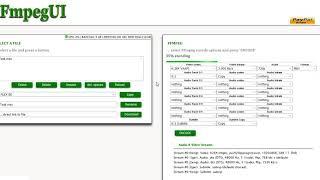 FFmpeg UI - graphical web interface for FFmpeg