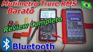 Multímetro ANENG AN9002 True RMS - Multímetro Com BLUETOOTH - Multímetro True RMS - FVM