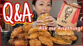 Q&A time with KFC! Favourite position? Single? Next Thai trip when?! Mulbang/ モッパン/ 大食い