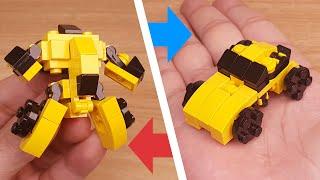 Lego Brick Racing Car Transformer Mech Moc Учебник - Double Punch